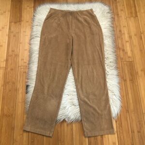 Vintage L.L.Bean Corduroy Tan Pull On Straight Leg Womens Pants size M